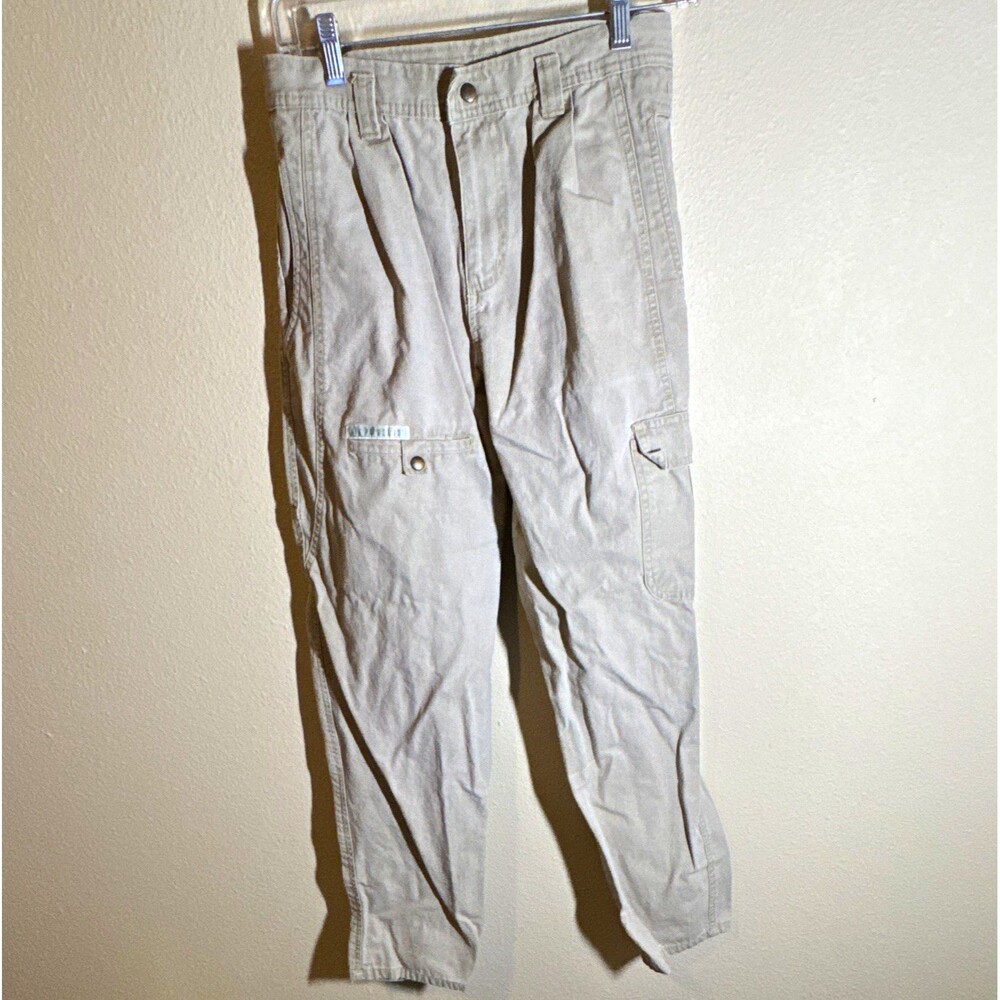 G-Force Air Patrol Cargo Pants Beige Cotton Canvas Tapered Pockets